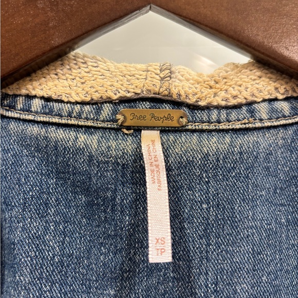 Free People mixed media denim jacket - Picture 2 of 6